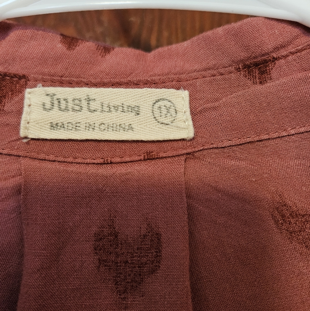 Heart Patterned Button-Up Shirt - Picture 2 of 5